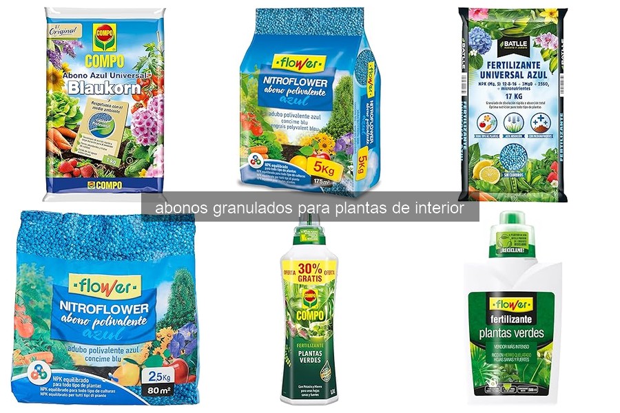 Comparativa de Abonos Granulados para Plantas de Interior