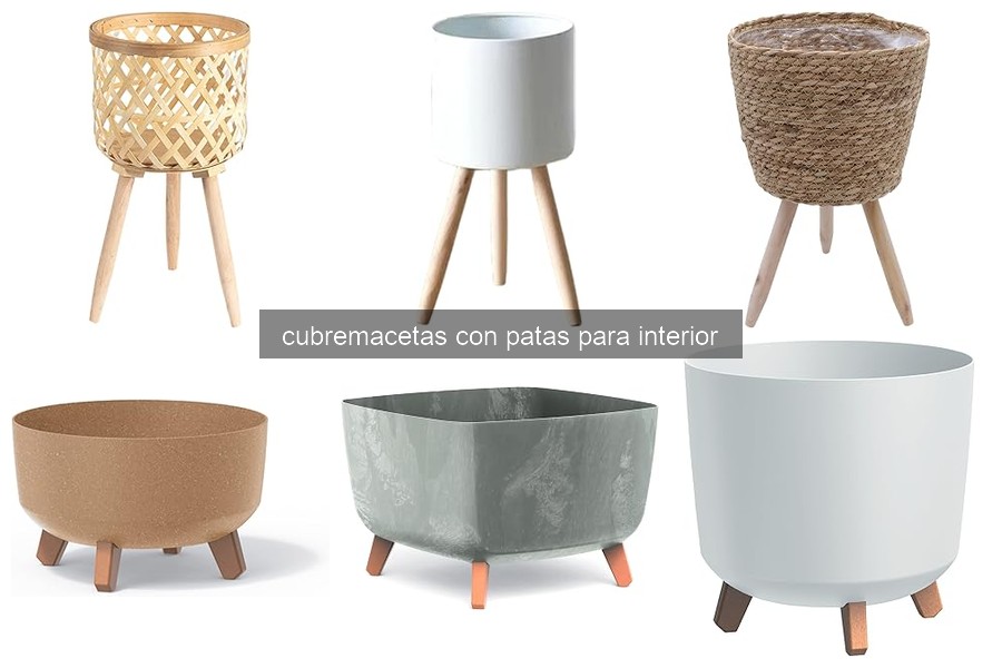 Comparativa de cubremacetas con patas: materiales y estilos