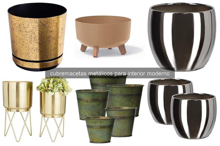 Guía de compra de cubremacetas metálicos modernos para interiores