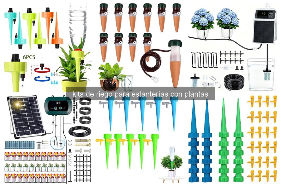 Guía de instalación de kits de riego para estanterías con plantas