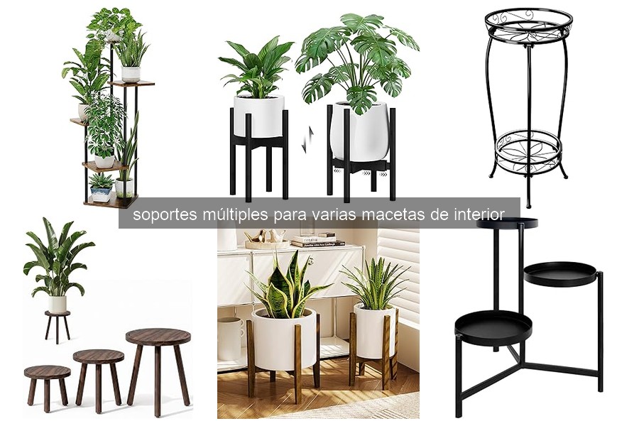 Guía para instalar soportes múltiples para macetas de interior