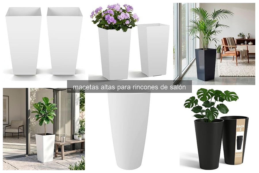 Ideas creativas con macetas altas en rincones de salón