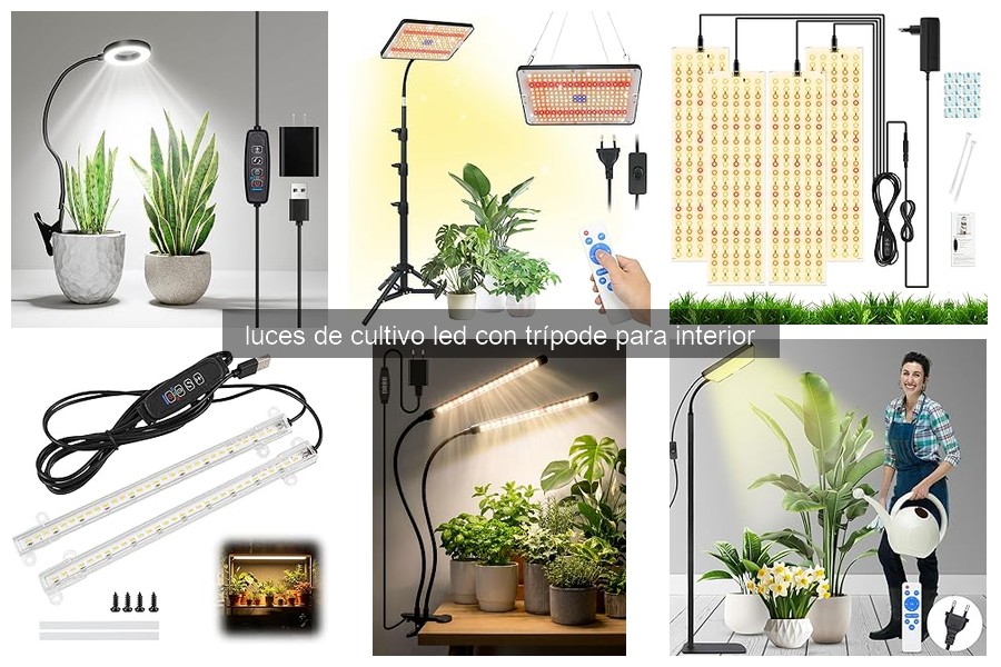 Mejores luces de cultivo LED con trípode para plantas de interior