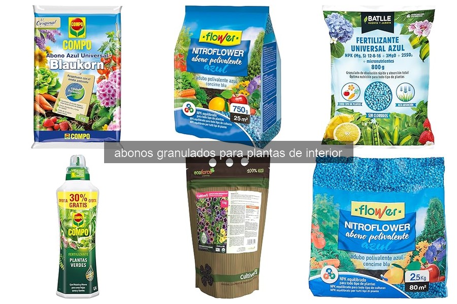 Problemas comunes al usar abonos granulados en plantas de interior