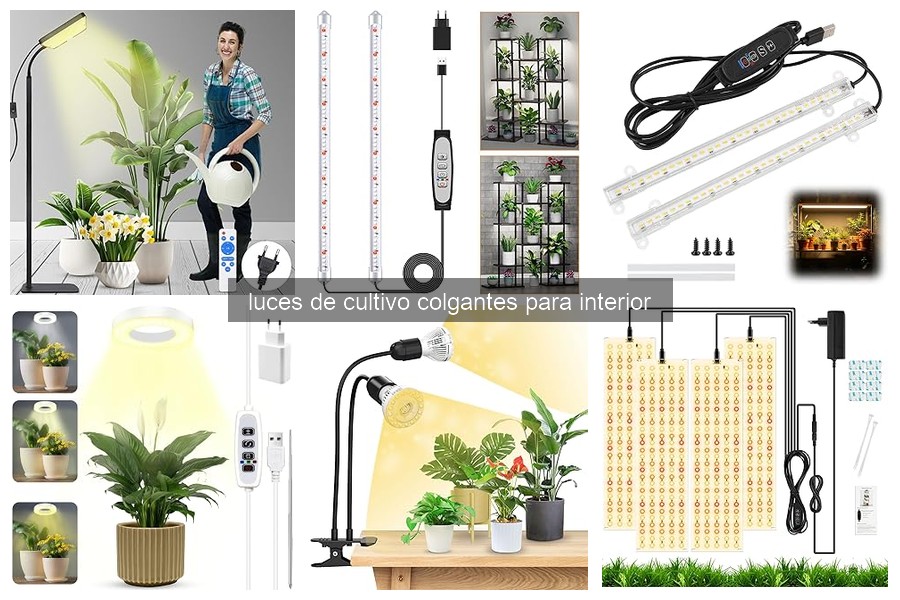 ¿Qué son las luces de cultivo colgantes para interior?