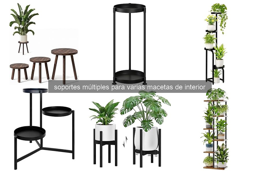 Tipos de soportes múltiples para macetas de interior