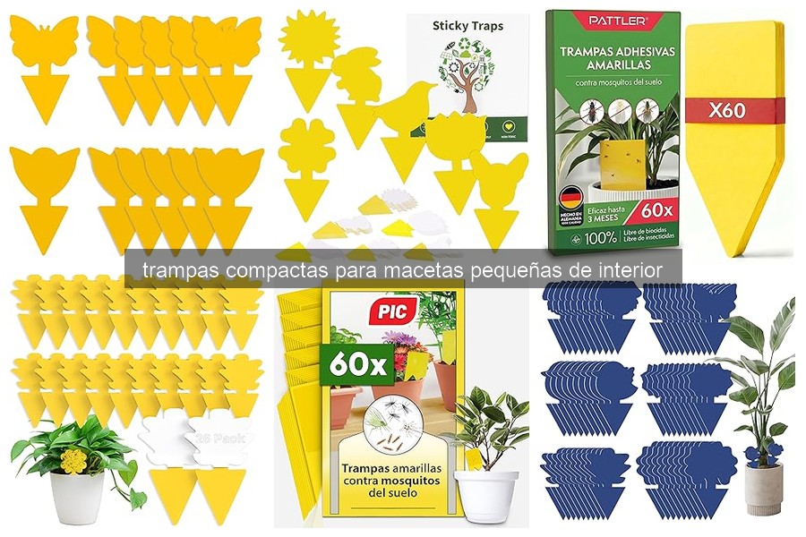 Trampas Compactas para Macetas Pequeñas de Interior